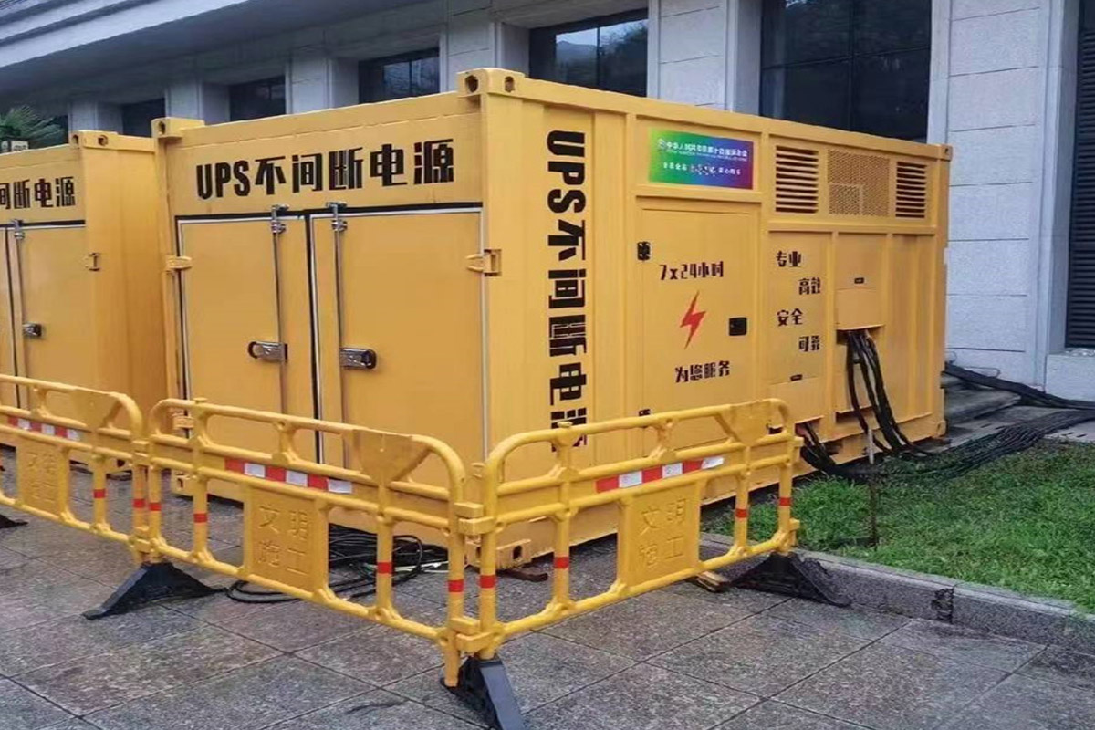 宝安发电机租赁施工现场